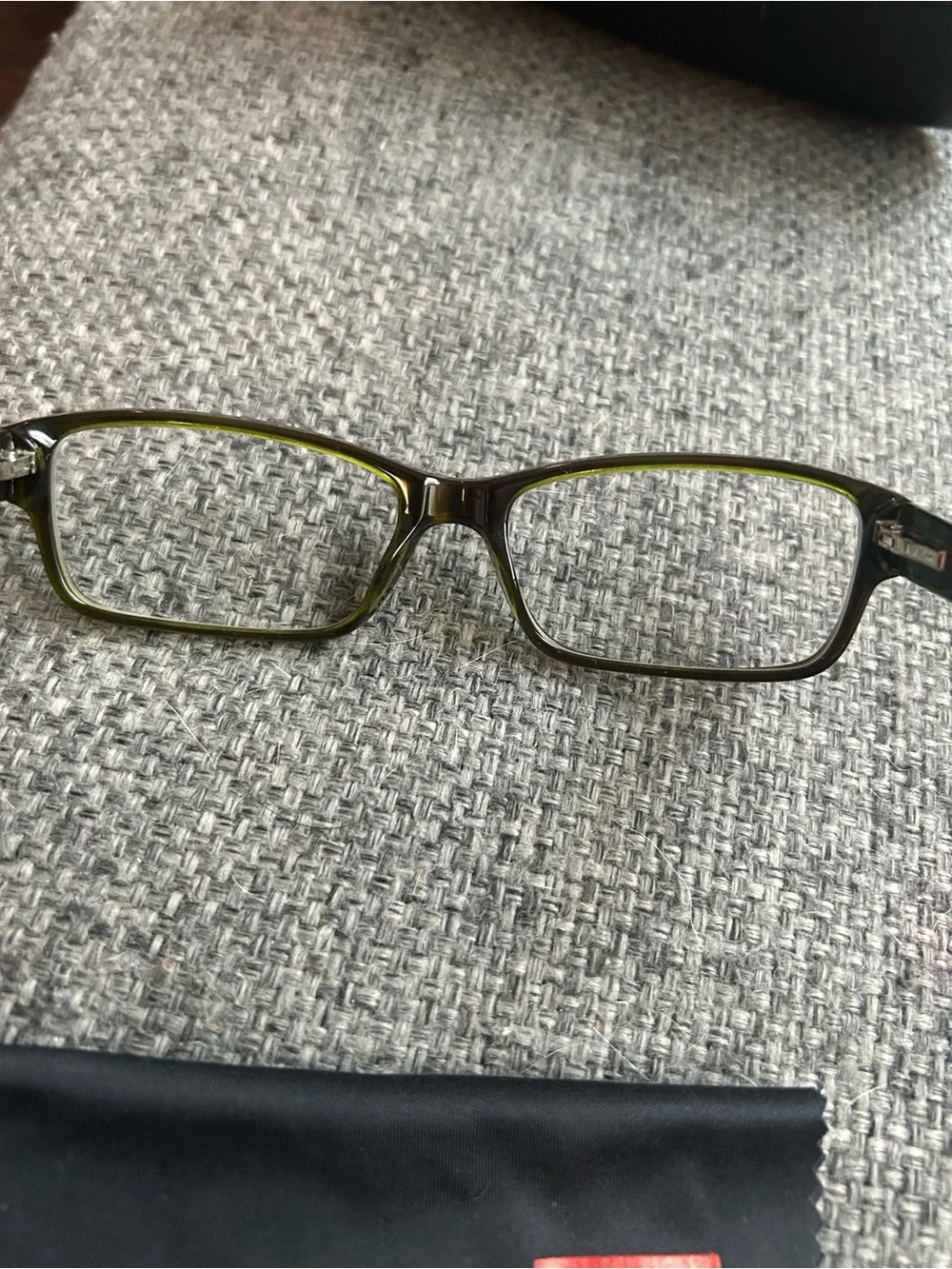 Ray-Ban RB5169 Optics Eyeglasses in a polished Havana-on-green acetate rectangle